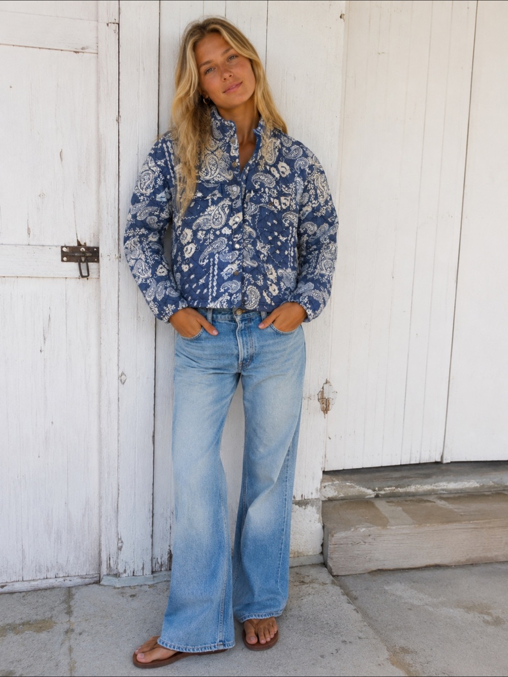 Cotton Bandana Print Cotton Jacket
 in Sz M